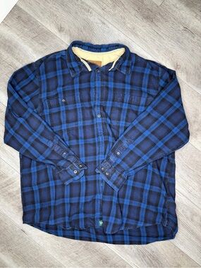 Outdoor Life Blue and Black Plaid Men's Shirt